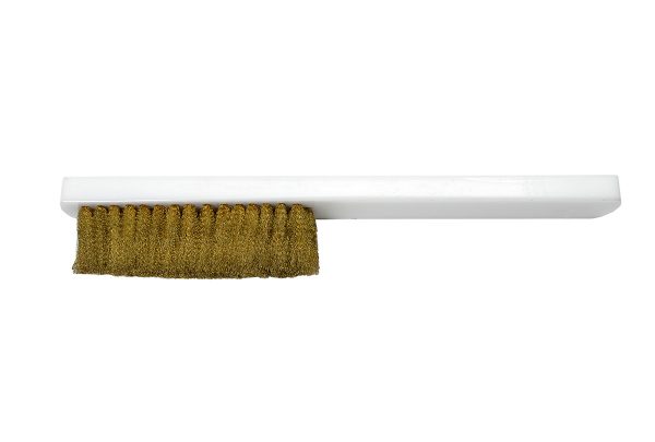 Brass Scratch Brush, Plastic Handle, 7-1/4" Long, Item No. 16.311